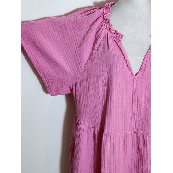 Old Navy Pink Cotton Gauze Mini Dress Size 2X