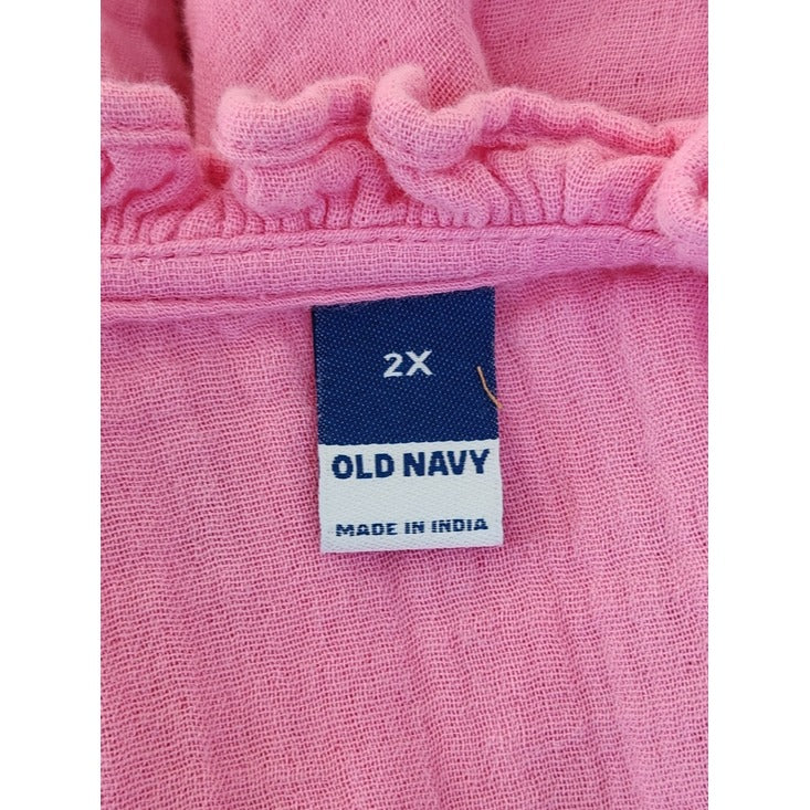 Old Navy Pink Cotton Gauze Mini Dress Size 2X