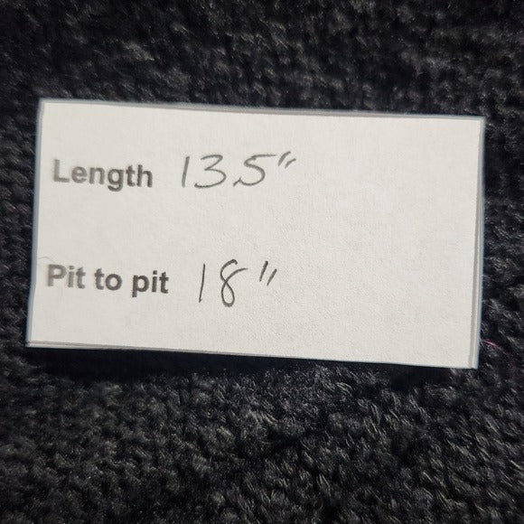 American Eagle Outfitters Black Cropped Oversized Crew Neck Sweater Size Small