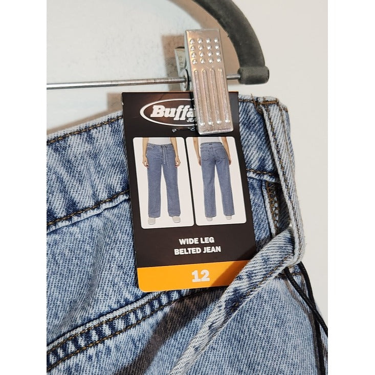 Buffalo Jeans Light Wash Womens Wide Leg Jeans Size 12 NWT