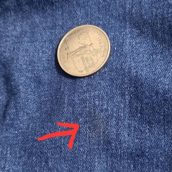 American Bazi Cropped Denim Jacket Size 1X Scrunched Sleeve Jean Jacket New