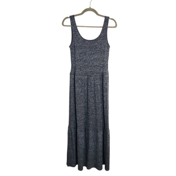 Daily Ritual Charcoal Gray Ribbed Knit Midi Dress Size Medium