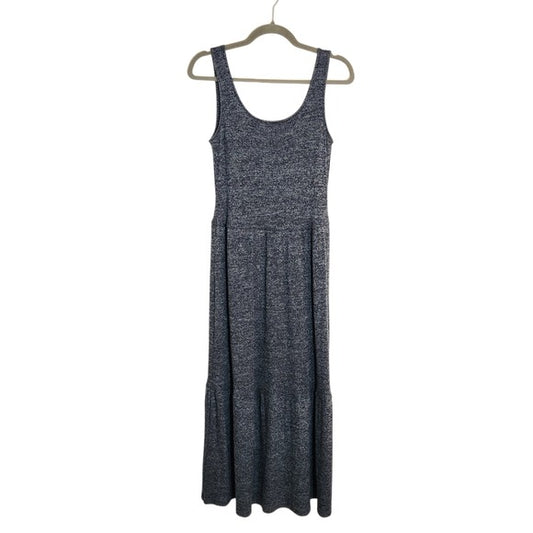 Daily Ritual Charcoal Gray Ribbed Knit Midi Dress Size Medium