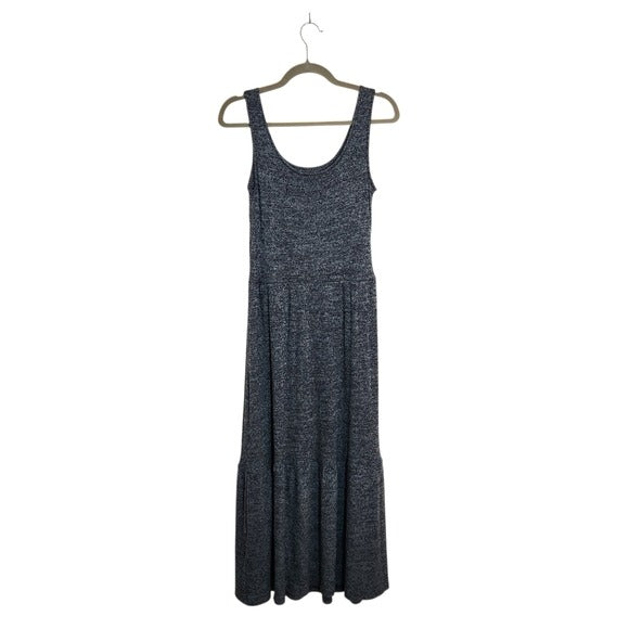 Daily Ritual Charcoal Gray Ribbed Knit Midi Dress Size Medium