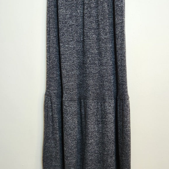 Daily Ritual Charcoal Gray Ribbed Knit Midi Dress Size Medium