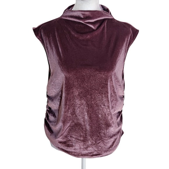A New Day Purple Velvet Sleeveless Top Size Large NWT