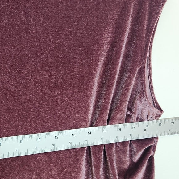 A New Day Purple Velvet Sleeveless Top Size Large NWT