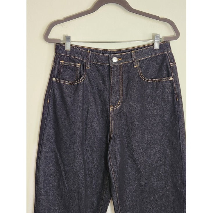 PrettyLittleThing Dark Wash Barrel Leg Jeans Size 6