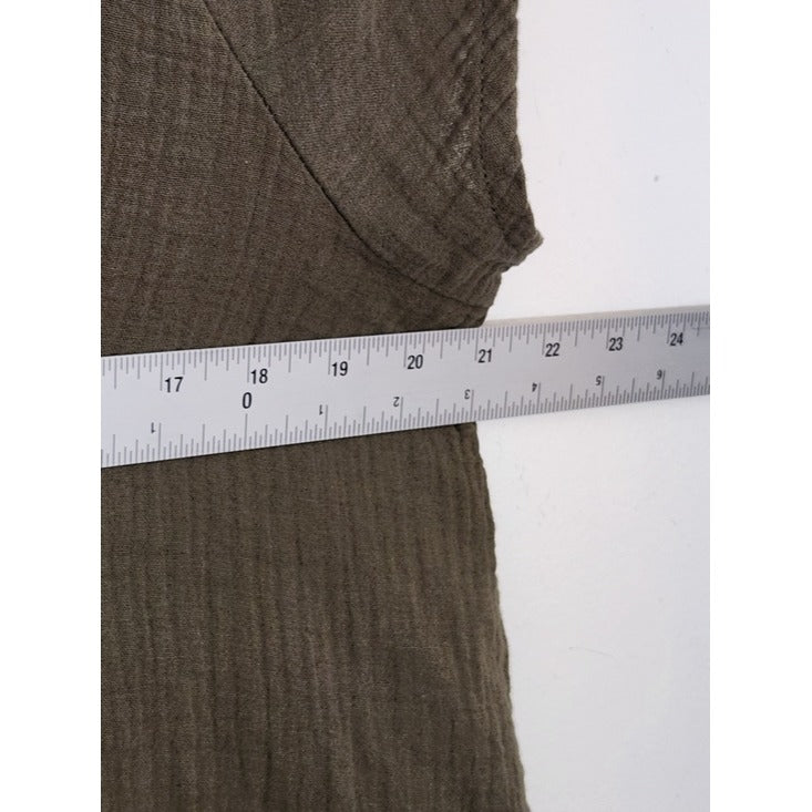 Universal Thread Army Green Cotton Gauze Shirt and Shorts Set Size Medium NWT