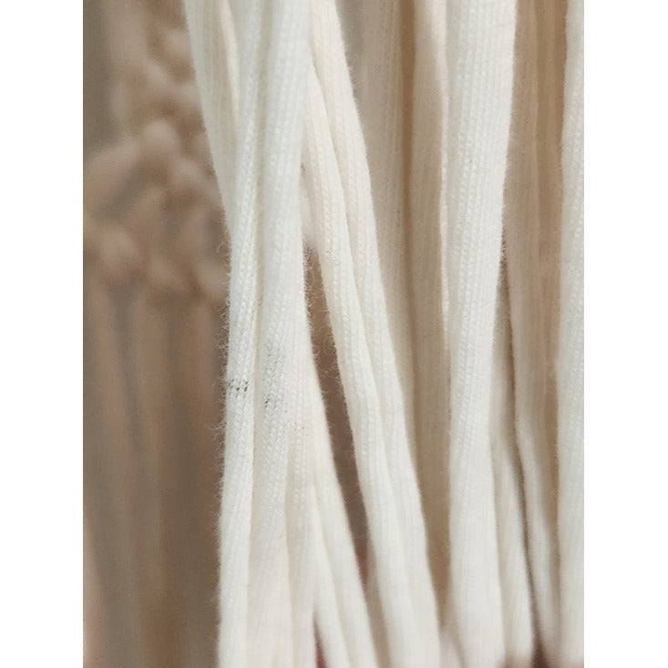 H&M Coachella Cream Macrame Fringe Boho Vest Size Large