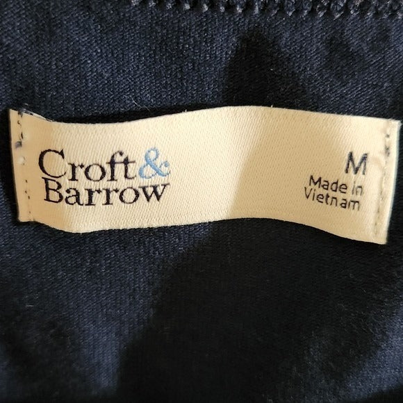 Croft & Barrow Navy Polka Dot Midi Dress Size Medium Preppy Polka Dot Dress