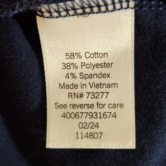 Croft & Barrow Navy Polka Dot Midi Dress Size Medium Preppy Polka Dot Dress