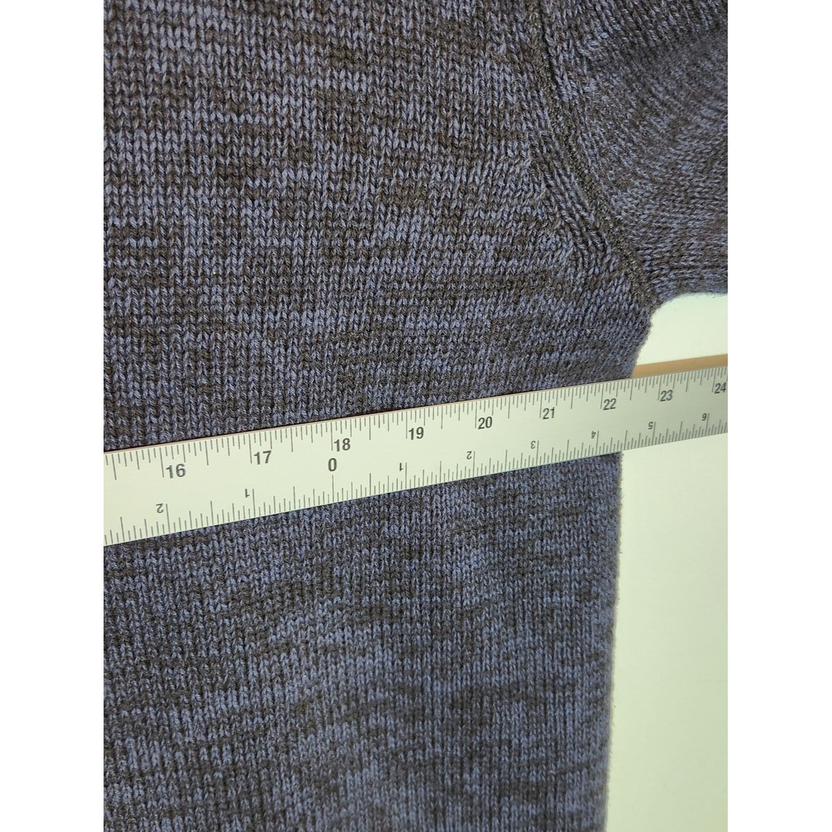 Converse Mens Heather Navy 1/4-Button Mock Neck Sweater Size Large