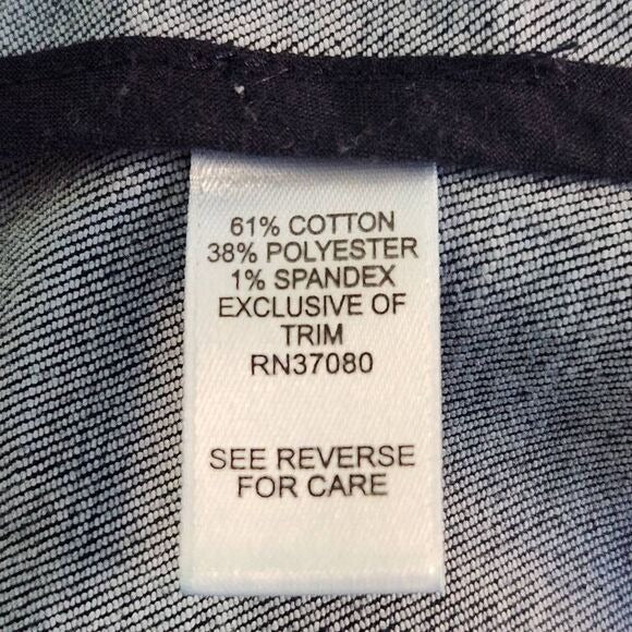 Cato Dark Wash Denim Jacket Size Large 3/4 Sleeve Denim Blazer