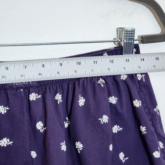 Victoria's Secret Dark Purple Floral Boxer Shorts Size Small
