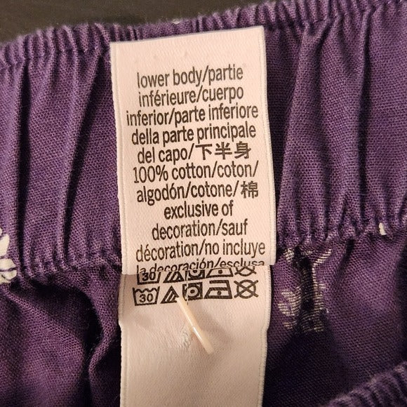 Victoria's Secret Dark Purple Floral Boxer Shorts Size Small