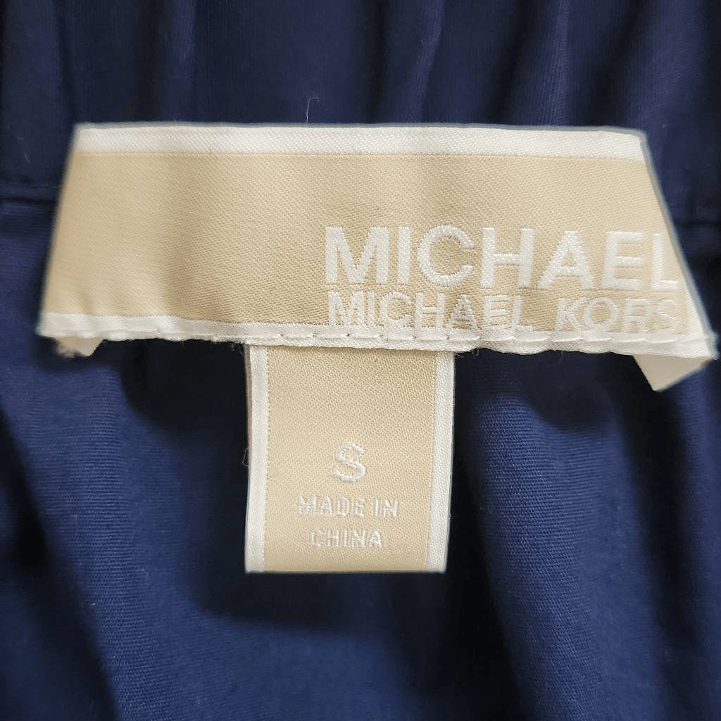 Michael Kors Navy Off the Shoulder Top Size Small Navy Blouse