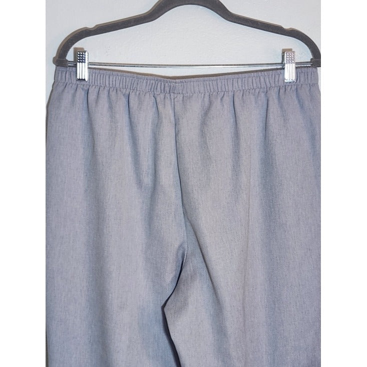 Allison Daley Gray Pull On Capri Pants with Elastic Waist Size 14