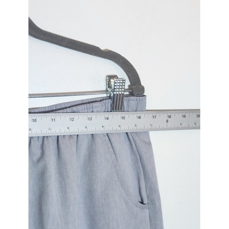Allison Daley Gray Pull On Capri Pants with Elastic Waist Size 14