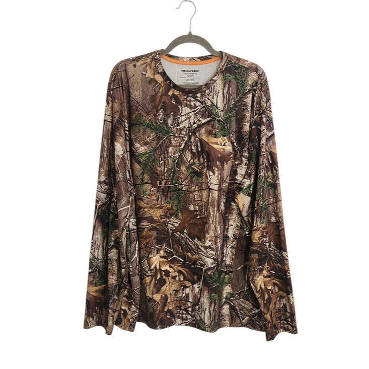 Realtree Green and Brown Camo Long Sleeve Tee Size 2XL