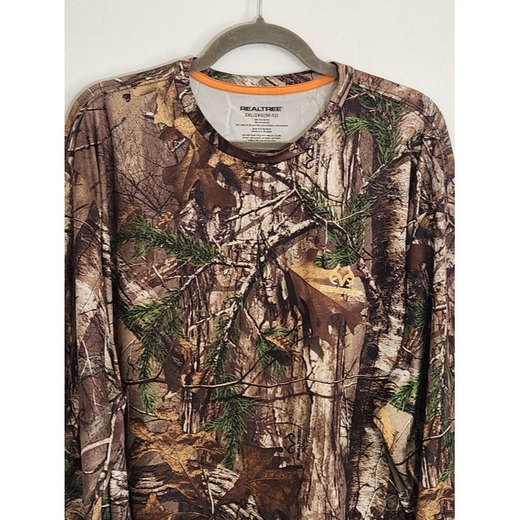 Realtree Green and Brown Camo Long Sleeve Tee Size 2XL