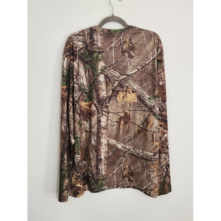 Realtree Green and Brown Camo Long Sleeve Tee Size 2XL