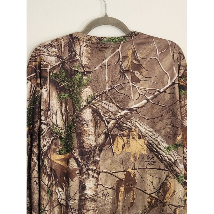 Realtree Green and Brown Camo Long Sleeve Tee Size 2XL