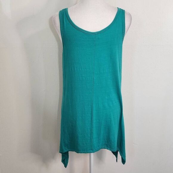 Cupio Turquoise Blue Tank Top Size Small Sharkbite Hem Blue Tunic