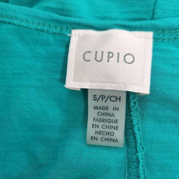 Cupio Turquoise Blue Tank Top Size Small Sharkbite Hem Blue Tunic