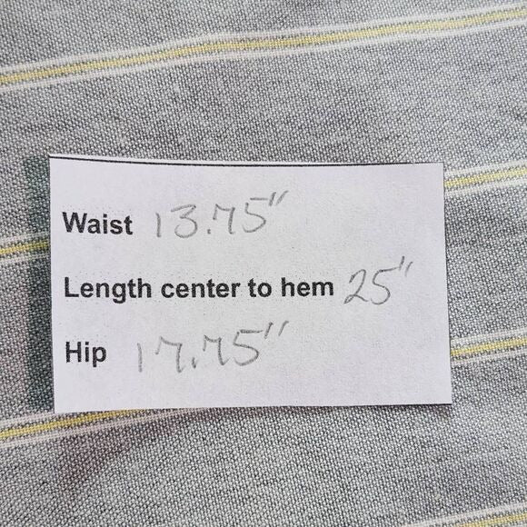 Banana Republic Gray Stripe Wrap Look Skirt Size 2 Preppy Straight Skirt