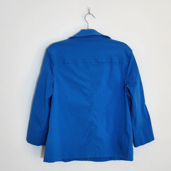 Attyre New York Blue Zip-Up Jacket Size Large