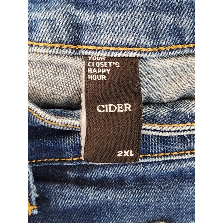 Cider Medium Wash Flare Leg Jeans with Center Seams Size 2XL