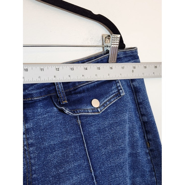 Cider Medium Wash Flare Leg Jeans with Center Seams Size 2XL