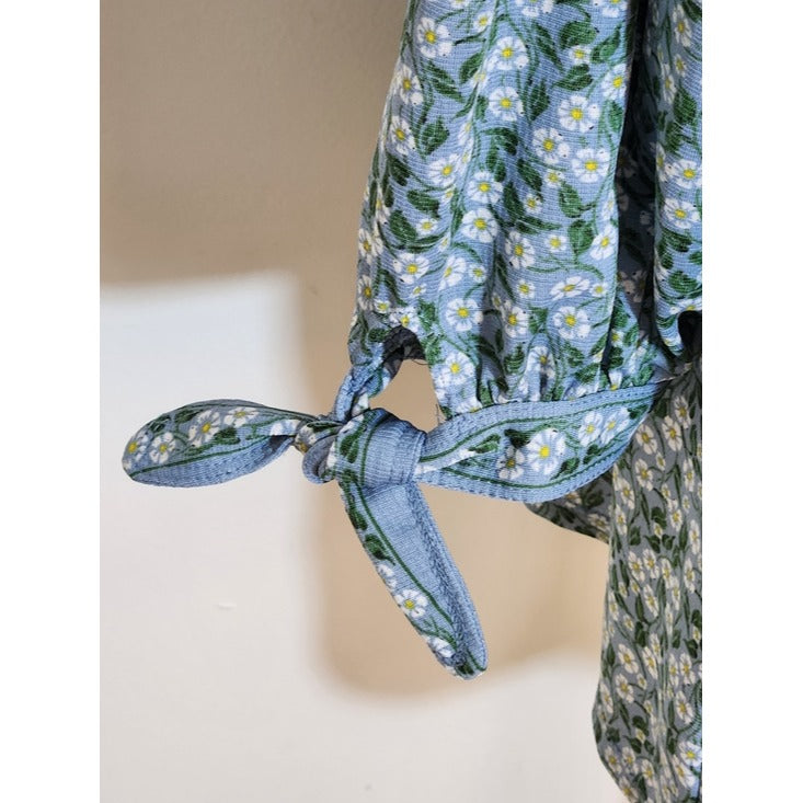 Max Studio Blue Floral Print Tunic Blouse Size 2X