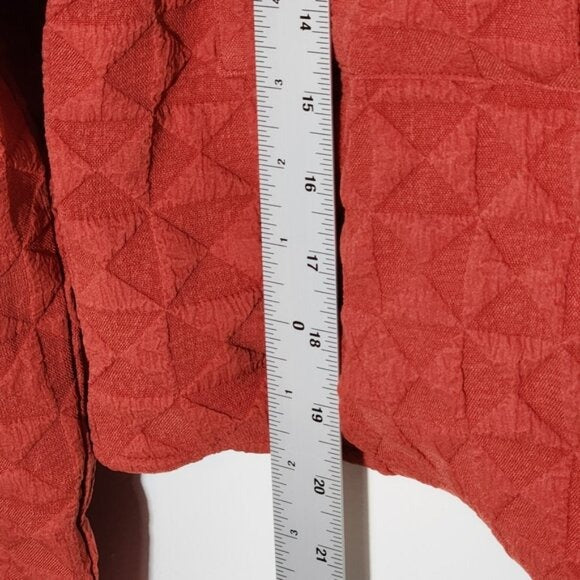 Privy Rust Red Cropped Textured Jacket Size Medium NWT
