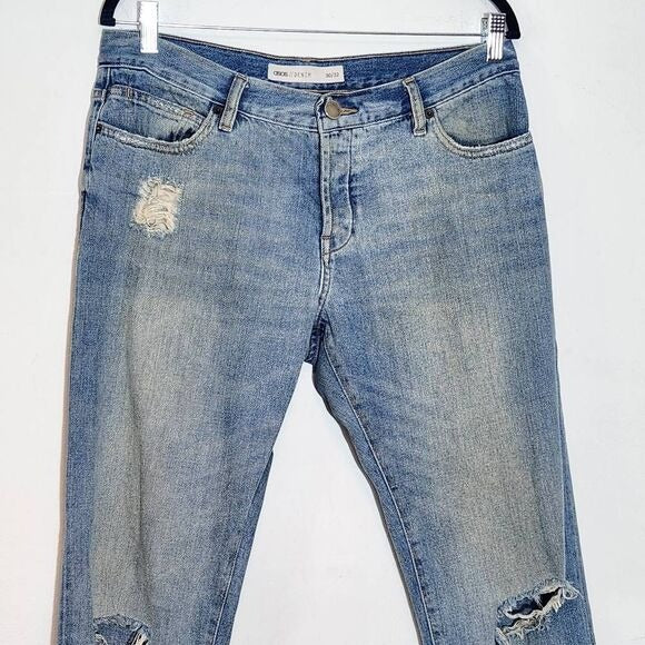 Asos Men's Distressed Jeans Size 30 X 32 ASOS Slim Leg Button-Fly Denim