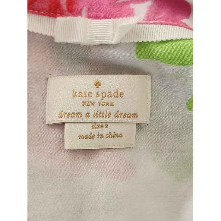 Kate Spade Pink Floral Cotton Pajama Set Size Small