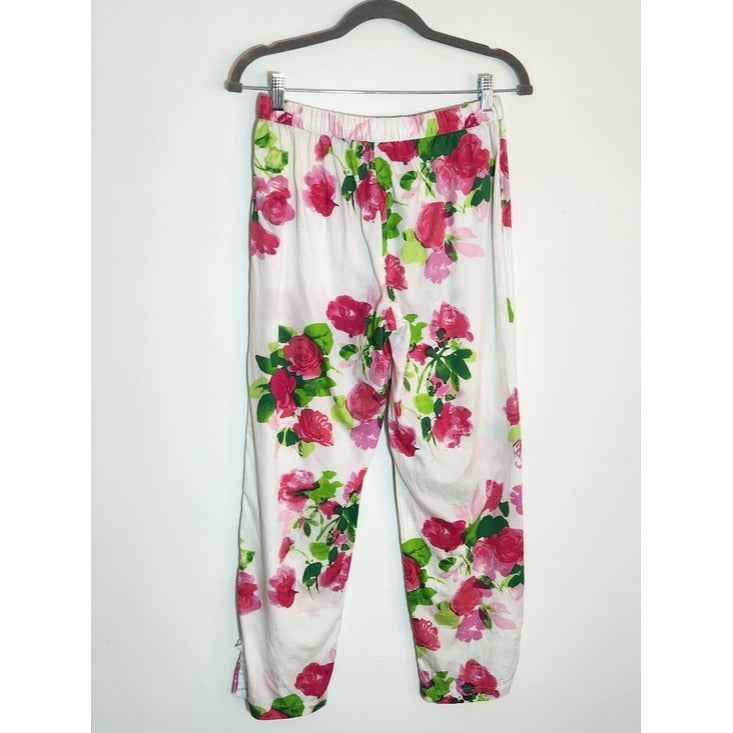Kate Spade Pink Floral Cotton Pajama Set Size Small