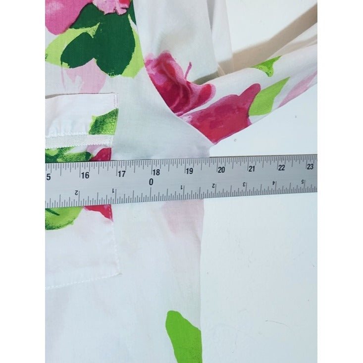 Kate Spade Pink Floral Cotton Pajama Set Size Small