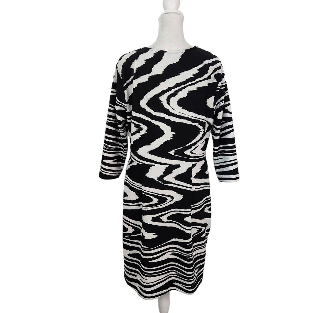 Cato Black and White Dress NWT Size Large Zebra Graphic Print Dress