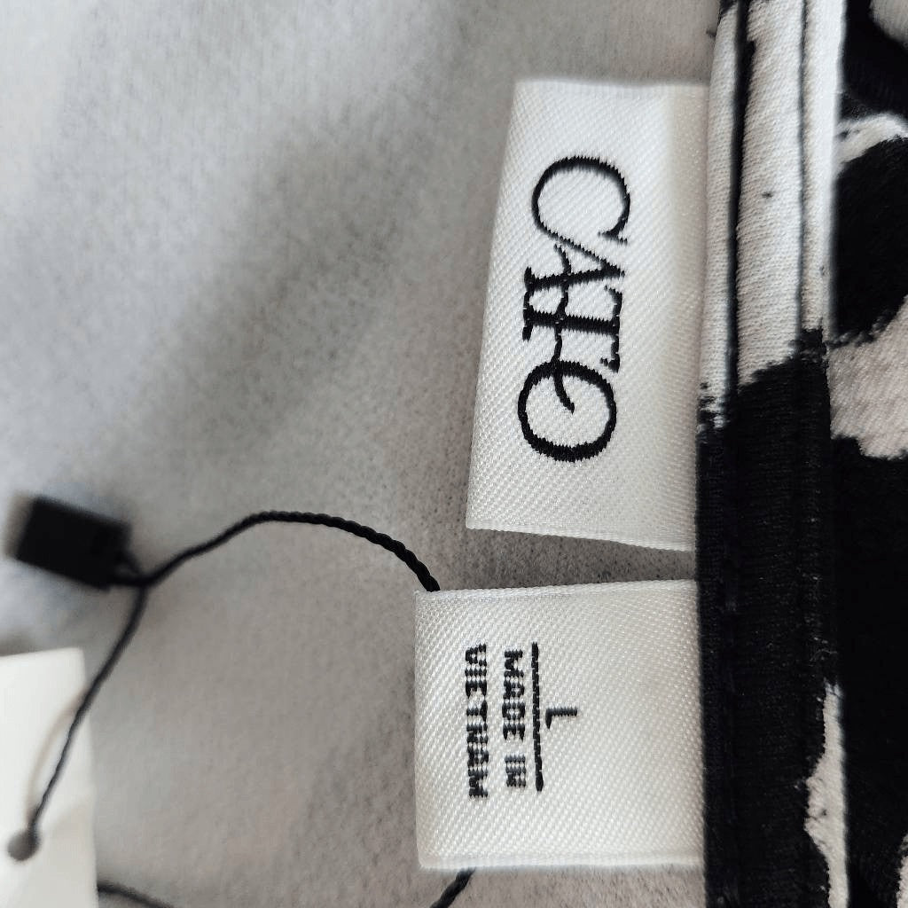 Cato Black and White Dress NWT Size Large Zebra Graphic Print Dress
