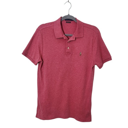 Polo Ralph Lauren Men's Dark Pink Slim Fit Polo Shirt Size Medium
