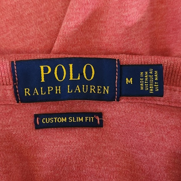 Polo Ralph Lauren Men's Dark Pink Slim Fit Polo Shirt Size Medium