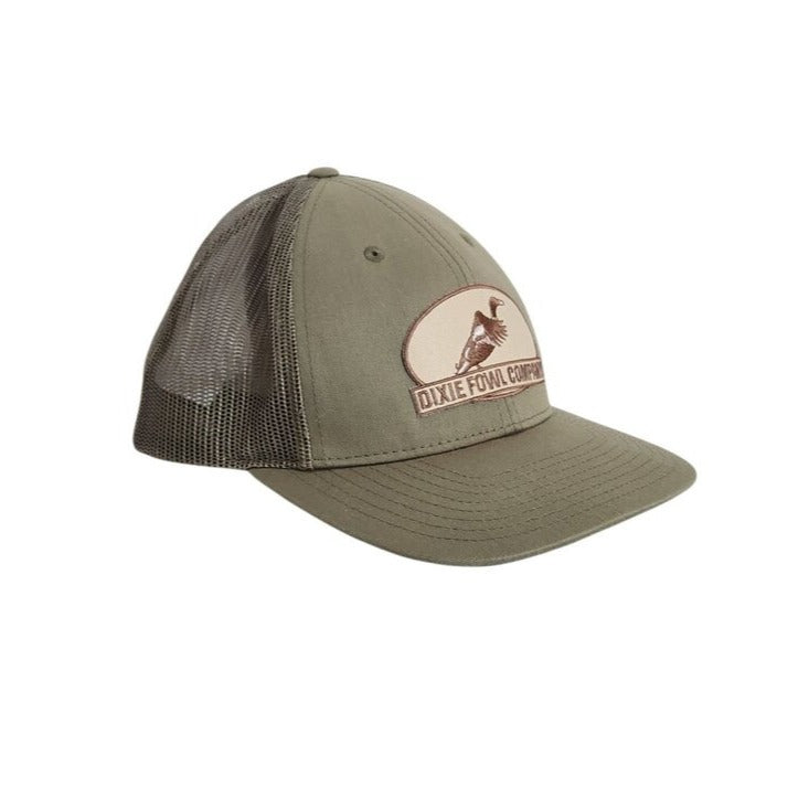 Richardson Mens Khaki Dixie Fowl Company Trucker Hat Size Medium/Large