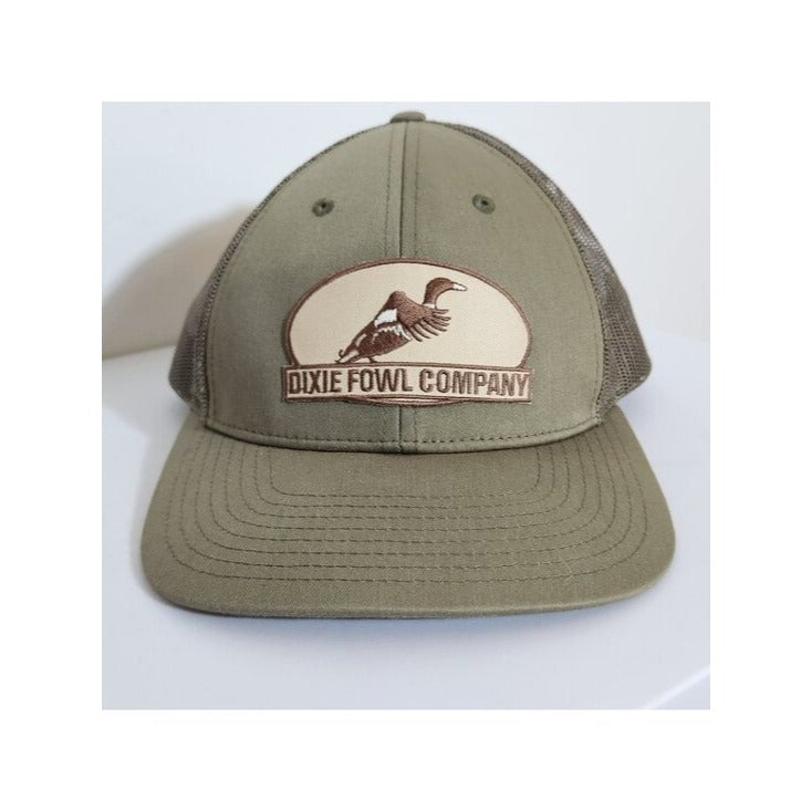 Richardson Mens Khaki Dixie Fowl Company Trucker Hat Size Medium/Large