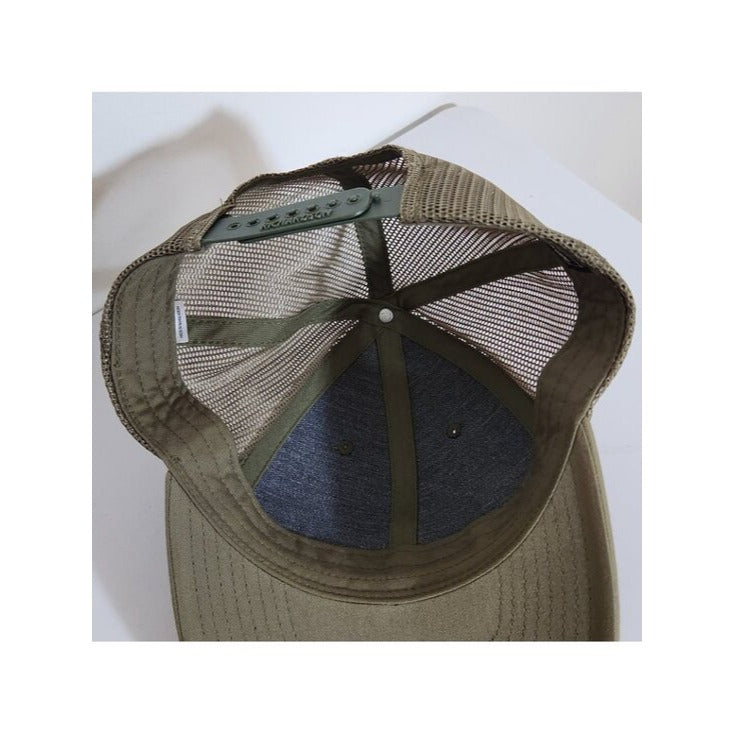 Richardson Mens Khaki Dixie Fowl Company Trucker Hat Size Medium/Large