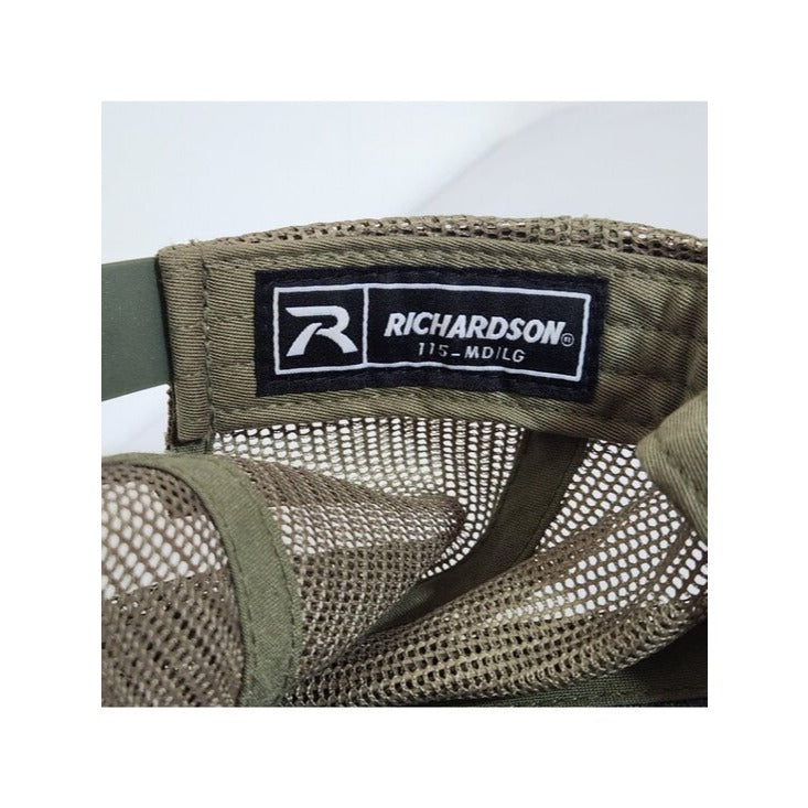 Richardson Mens Khaki Dixie Fowl Company Trucker Hat Size Medium/Large