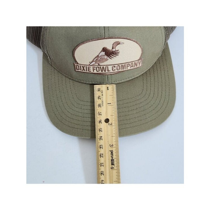 Richardson Mens Khaki Dixie Fowl Company Trucker Hat Size Medium/Large