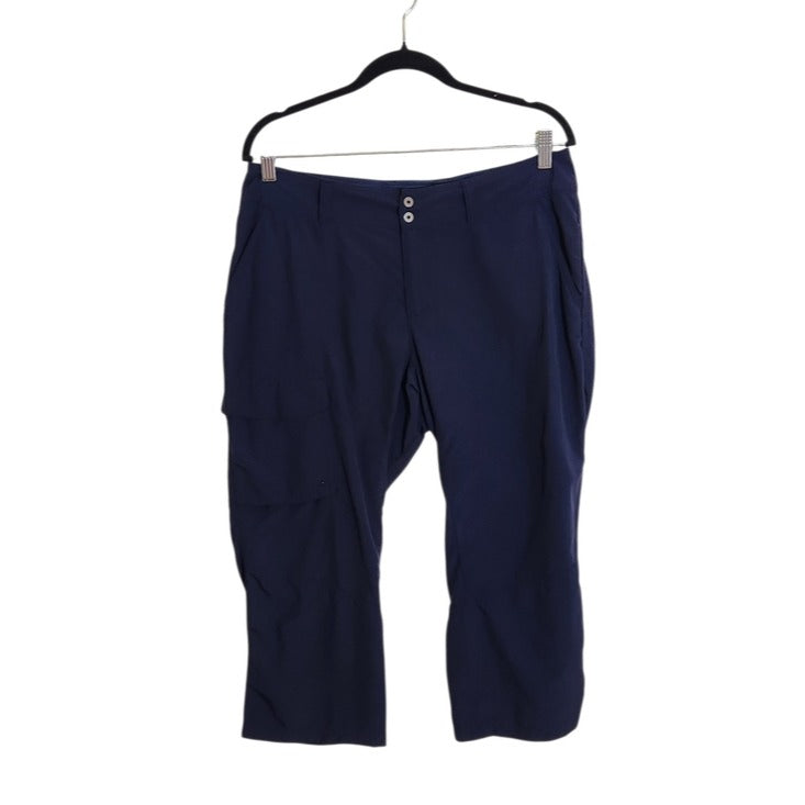 Columbia Womens Navy PFG Cargo Capri Pants Size 10