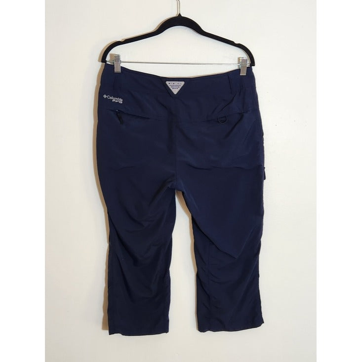Columbia Womens Navy PFG Cargo Capri Pants Size 10
